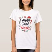 Merry Christmas Candy Cane T-shirt (Voorkant)