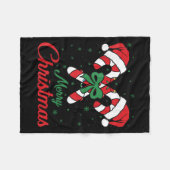 Merry Christmas Candy Cane Xmas Lights Toddlers Me Fleece Deken (Voorkant (Horizontaal))