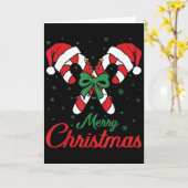 Merry Christmas Candy Cane Xmas Lights Toddlers Me Kaart (Gele Bloem)