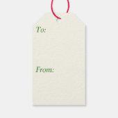 Merry Christmas Candy Canes Holly Vakantienaam Cadeaulabel (Achterkant)