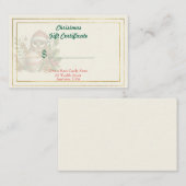 Merry Christmas Candy Store Gift Certificate Visitekaartje (Voorkant / Achterkant)