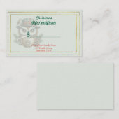 Merry Christmas Candy Store Gift Certificate Visitekaartje (Voorkant / Achterkant)