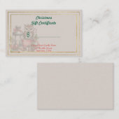 Merry Christmas Candy Store Gift Certificate Visitekaartje (Voorkant / Achterkant)