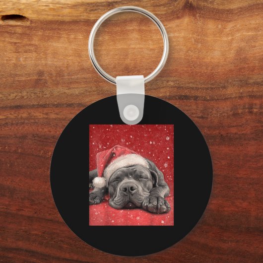 Merry Christmas Cane Corso  Sleutelhanger (Voorkant)