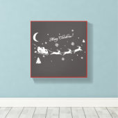 MERRY CHRISTMAS CANVAS AFDRUK (Insitu (Houten vloer))