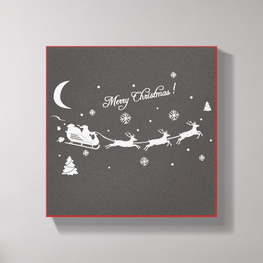 MERRY CHRISTMAS CANVAS AFDRUK (Voorkant)