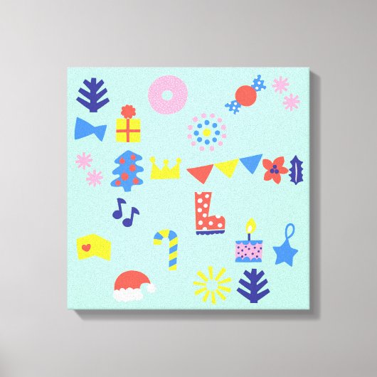 MERRY CHRISTMAS CANVAS AFDRUK (Voorkant)