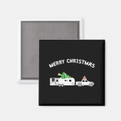 Merry Christmas - Caravan Camper Rv Trailer Christ Magneet (Voorkant / Achterkant)