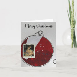 Merry Christmas Card - hand drawn ornament 2020-10 Bedankkaart