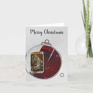 Merry Christmas Card - hand drawn ornament 2020-1 Bedankkaart