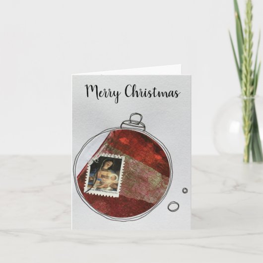 Merry Christmas Card - hand drawn ornament 2020-2 Bedankkaart (Voorkant)