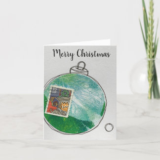 Merry Christmas Card - hand drawn ornament 2020-5 Bedankkaart