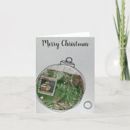 Merry Christmas Card - hand drawn ornament 2020-7 Bedankkaart
