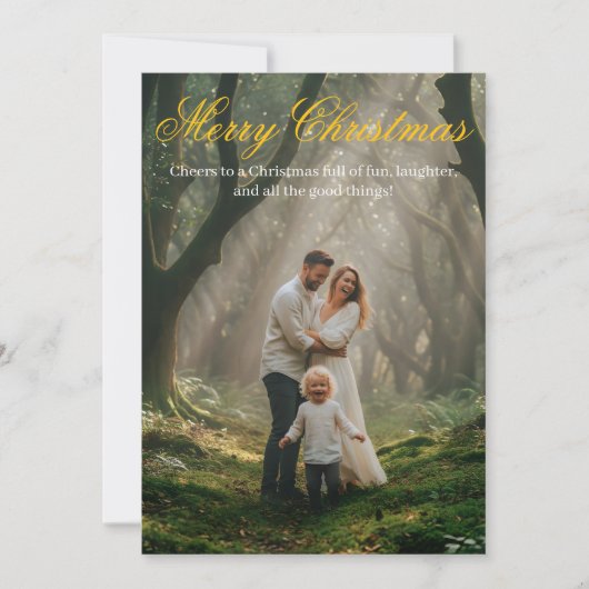 "Merry Christmas Card & Happy New Year Greetings" Bedankkaart (Voorkant)