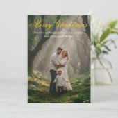 "Merry Christmas Card & Happy New Year Greetings" Bedankkaart (Staand voorkant)