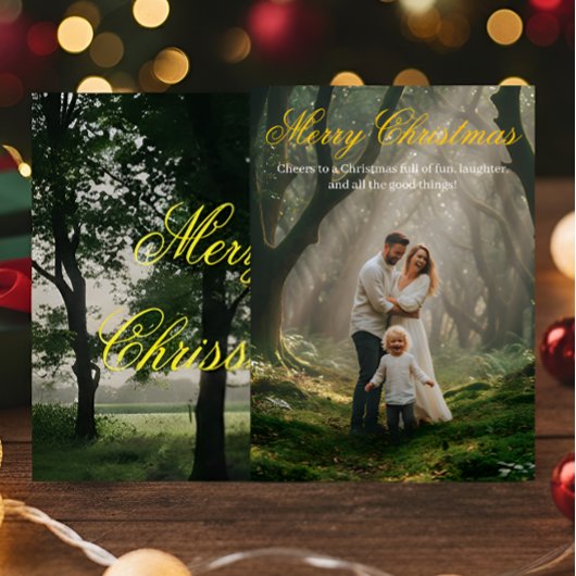 "Merry Christmas Card & Happy New Year Greetings" Bedankkaart