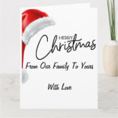 Merry Christmas Card Kaart (Voorkant)