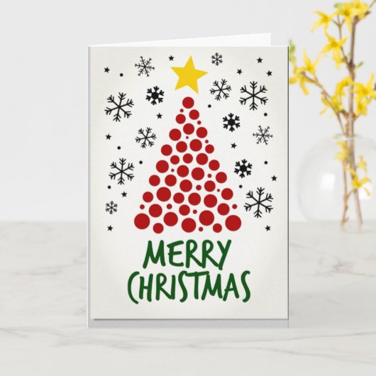 Merry Christmas Card Kaart (Gele Bloem)