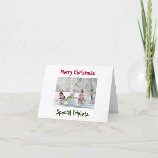 **MERRY CHRISTMAS CARD** KAART VAN TRIPLET (Voorkant)