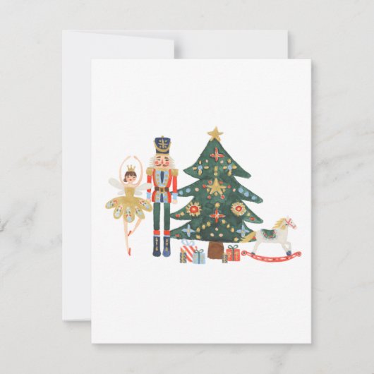 Merry Christmas Card with Nutcracker characters Feestdagenkaart (Voorkant)