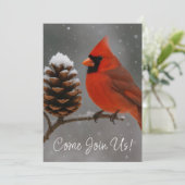 Merry Christmas Cardinal Kaart (Staand voorkant)