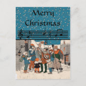Merry Christmas Carolers Briefkaart (Voorkant)