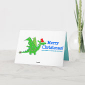Merry Christmas Cartoon Dragons Feestdagen Kaart (Achterkant)