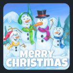 Merry Christmas Cartoon sticker<br><div class="desc">Kerst stickers sneeuwpop Dit is een geweldig ontwerp dat u en uw familie graag zullen hebben. Het is een geweldig geschenk om aan zowat iedereen te schenken. Onze cartoons zoals je kunt zien zijn echt kleurrijk en schattig, we zijn in de markt om een glimlach op iemand gezicht te maken....</div>