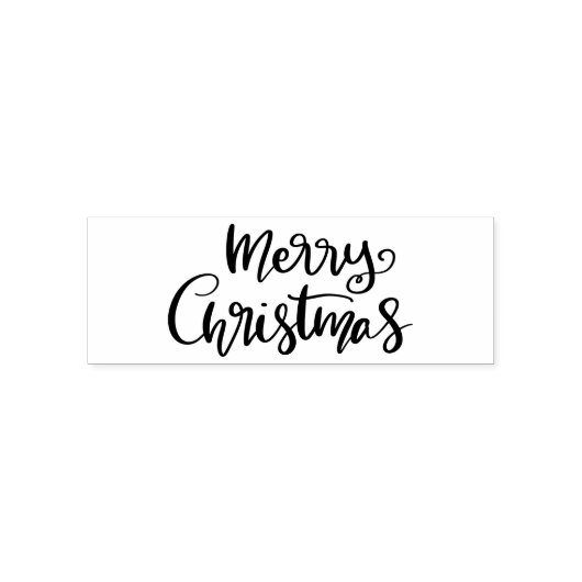 Merry Christmas Casual Handgeschreven Script Zelfinktende Stempel (Design)