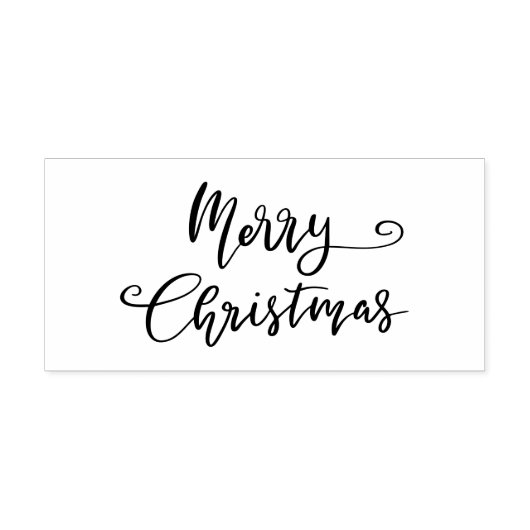 Merry Christmas Casual Handgeschreven Script Zelfinktende Stempel (Design)