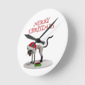 Merry Christmas. Cat with Santa hat Ronde Klok (Hoek)