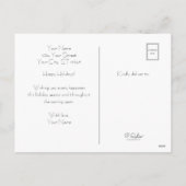 Merry Christmas Catmas Funny Cat Black Typografie Feestdagenkaart (Achterkant)