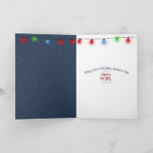 Merry Christmas Cats on a Winter Fence Feestdagen Kaart (Binnen)