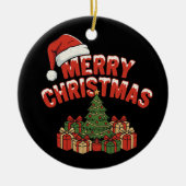 Merry Christmas Ceramic Ornament (Voorkant)