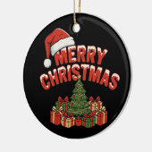 Merry Christmas Ceramic Ornament (Links)