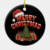 Merry Christmas Ceramic Ornament (Achterkant)