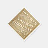 MERRY CHRISTMAS CHALKBOARD PERSONALIZED NAPKINS SERVETTEN (Hoek)