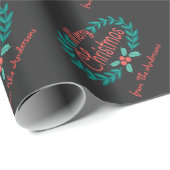 MERRY CHRISTMAS CHALKBOARD PERSONALIZED WRAPPING CADEAUPAPIER (Rol Hoek)