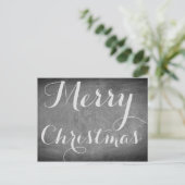 Merry Christmas Chalkboard Typografie Custom Kaart (Staand voorkant)