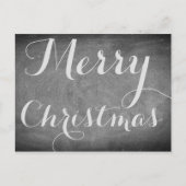 Merry Christmas Chalkboard Typografie Custom Kaart (Voorkant)