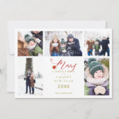 Merry Christmas Chic Trendy Collage 5 Photos (Voorkant)
