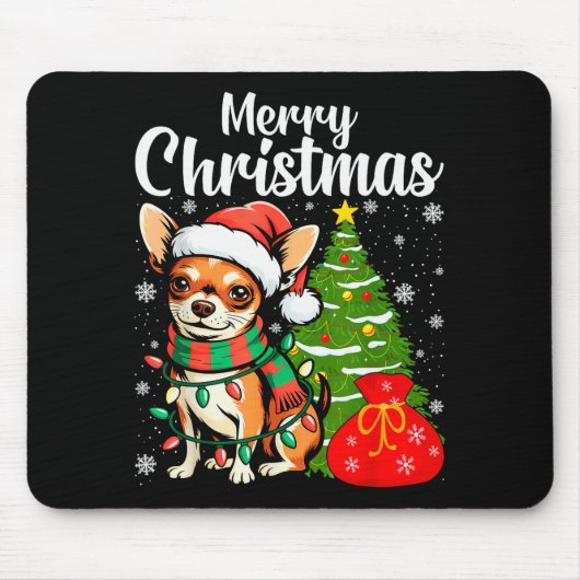 Merry Christmas Chihuahua  Muismat (Voorkant)