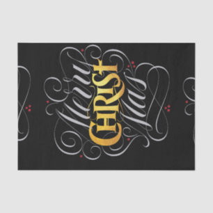 Merry CHRISTmas Christelijk Gold Christ Jesus Big Tissuepapier