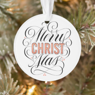 Merry CHRISTmas Christelijk Jesus Geboortekalligra Ornament