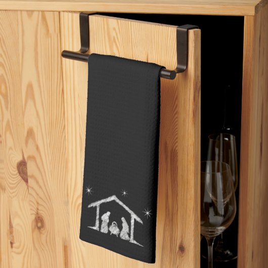 Merry CHRISTmas Christelijk Jesus God Nativity KIT Theedoek (Derde Gevouwen)