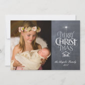 Merry Christmas Christelijk schoolbord aanpassen Feestdagenkaart (Voorkant)