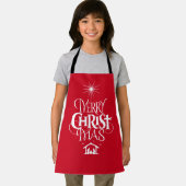 Merry CHRISTmas Christelijke Geboorte Kalligrafie Schort (Insitu)