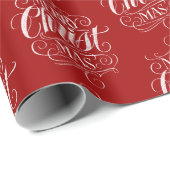 Merry CHRISTmas Christelijke Kalkbord Kalligrafie Cadeaupapier (Rol Hoek)