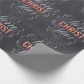 Merry CHRISTmas Christelijke Kalligrafie Script Ch Cadeaupapier (Hoek)