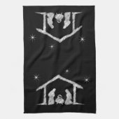 Merry CHRISTmas Christelijke Krijtbord Geboorte Theedoek (Verticaal)